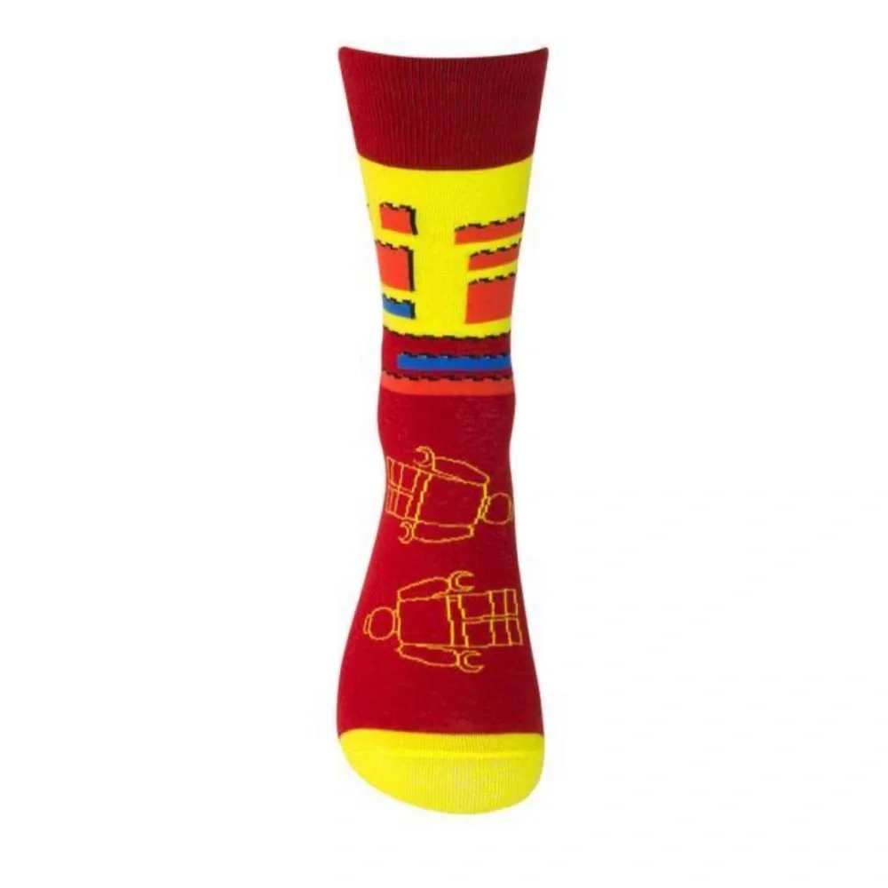 Unisex Red and Yellow Don't Grow Up, It's a Trap Socks Crew Socks One Size - Picture 4 of 7